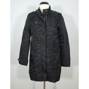 BLACK RIVET Coat Windbreaker M MEDIUM Womens Black Coat Windbreaker
